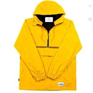 Rock Monkey Rckmnky Mustard Yellow 1/4 Zip Anorak Pullover Windbreaker Men’s L